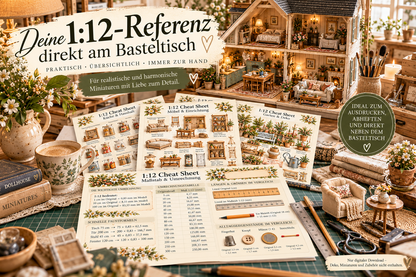 1:12 Miniatur Cheat Sheet | Die große Maß- & Inspirationssammlung für dein Puppenhaus