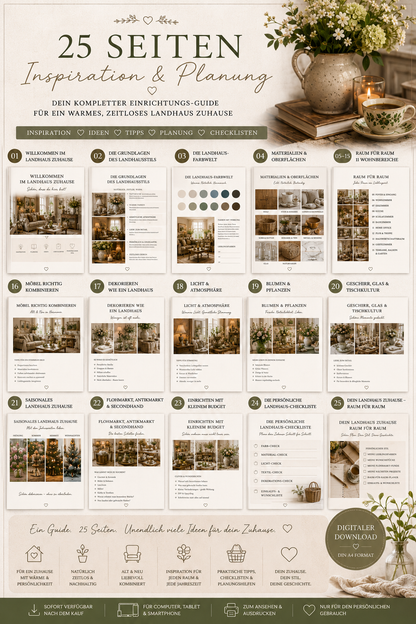Landhaus Zuhause – Raum für Raum | Digitaler Einrichtungs-Guide